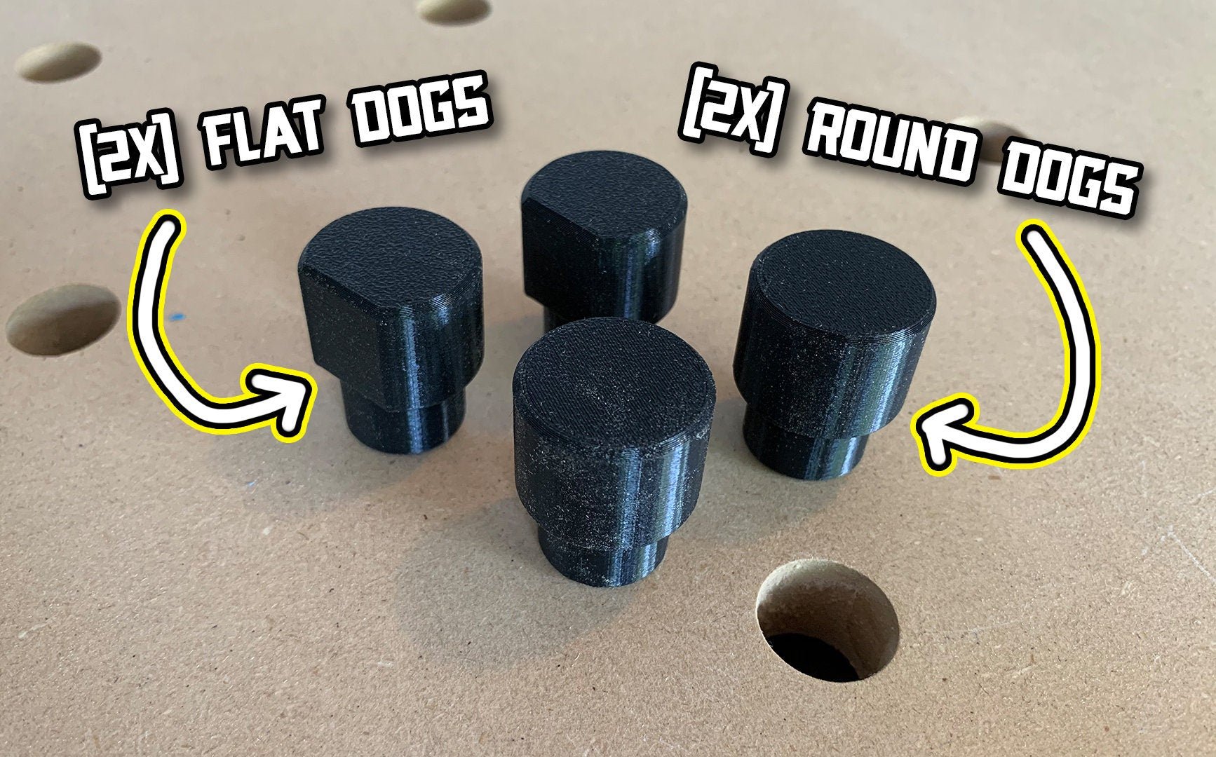 Bench Dog Set - 3/4" Hole Diameter [Works with Kreg ACS] - Shop Nation Store