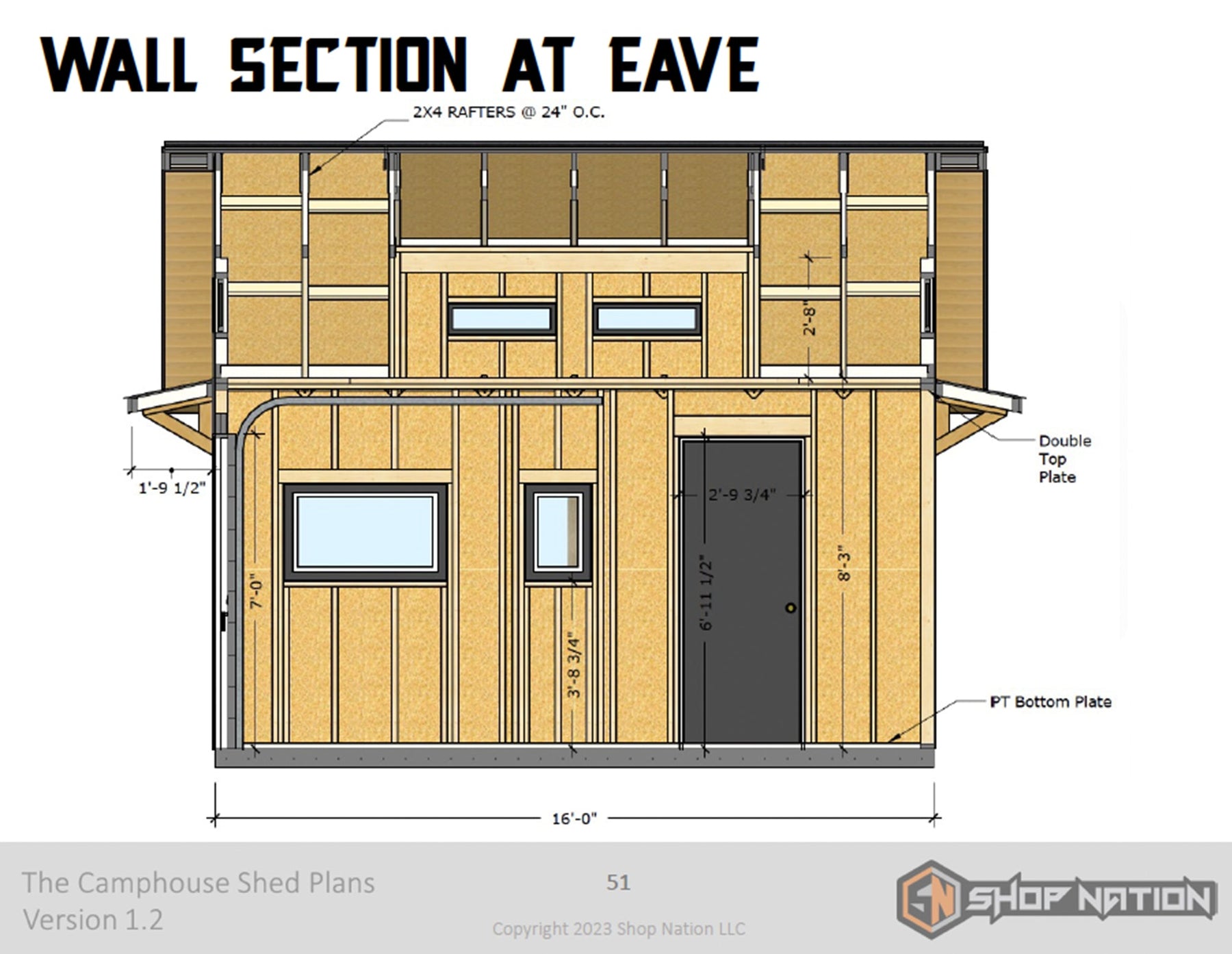Camphouse Shed Digital Build Plans - Shop Nation Store