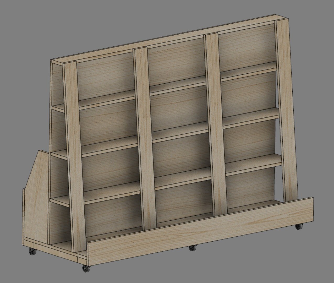 Compact Wood Storage Cart Plans - Digital Download - Shop Nation Store