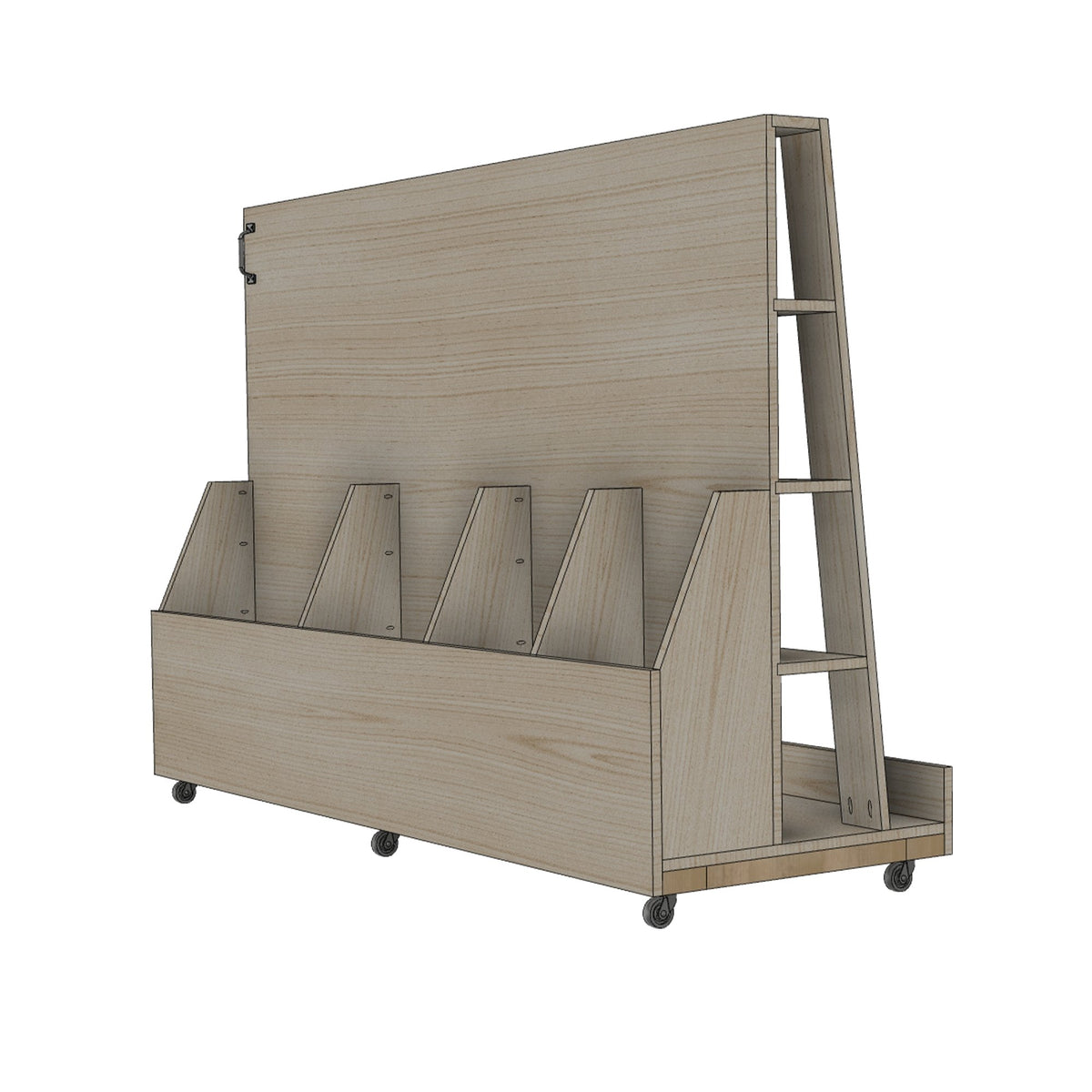 Compact Wood Storage Cart Plans - Digital Download - Shop Nation Store