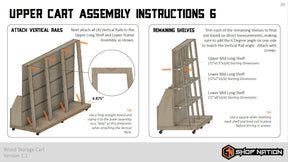 Compact Wood Storage Cart Plans - Digital Download - Shop Nation Store