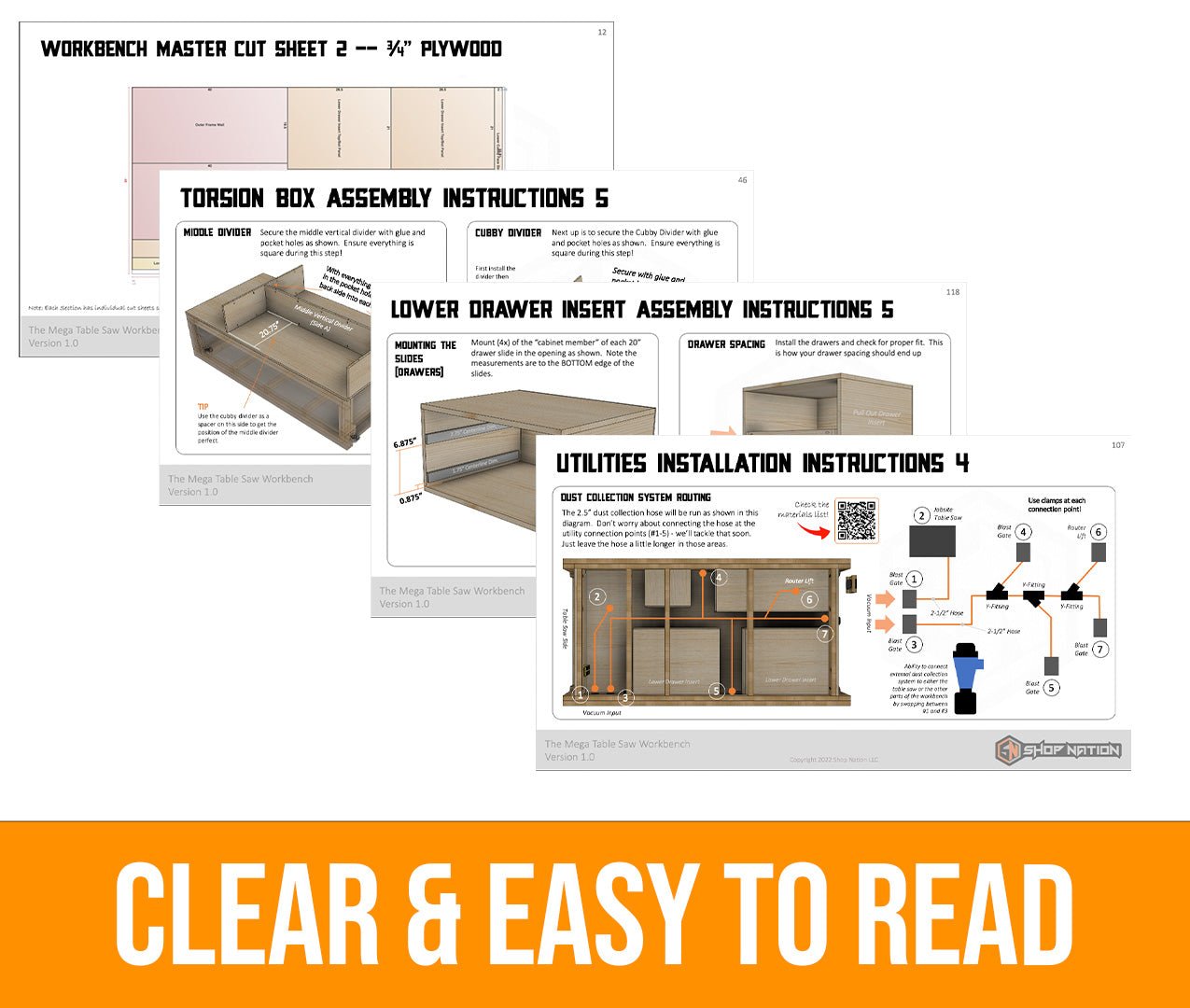 Dewalt DW708 Sliding Miter Saw Dust Collection Chute & Plans Bundle - Shop Nation Store