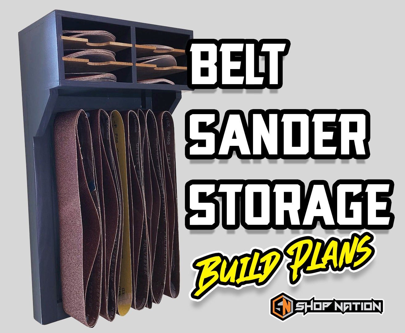 DIY Disc/Belt Sanding Storage Woodworking Plans - Instant Download - Shop Nation Store