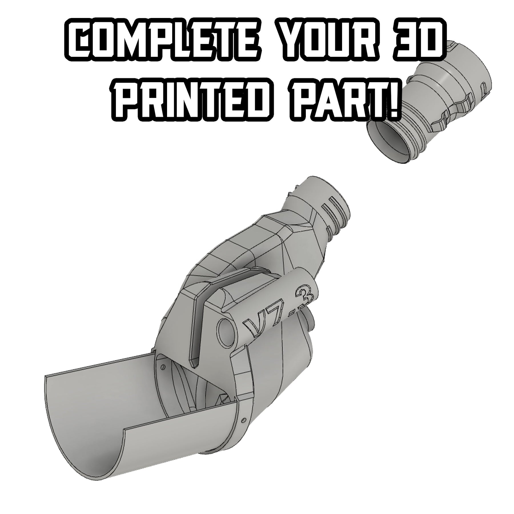 DIY Kit for Hercules HE74 Dust Collection Chute (3D Print Your Own!) - Shop Nation Store