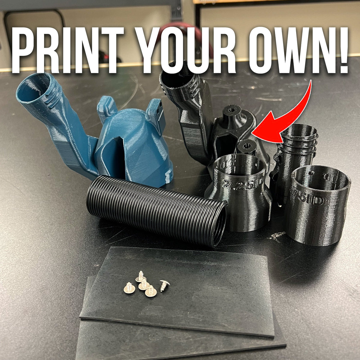 Hardware Kit for Dewalt 779/780 & Hercules HE74 Dust Collection Chute (print yourself) - Shop Nation Store