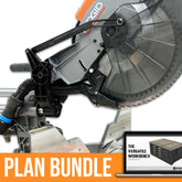 Ridgid 12" Sliding Miter Saw Dust Collection Chute (R4222) & Plans Bundle - Shop Nation Store