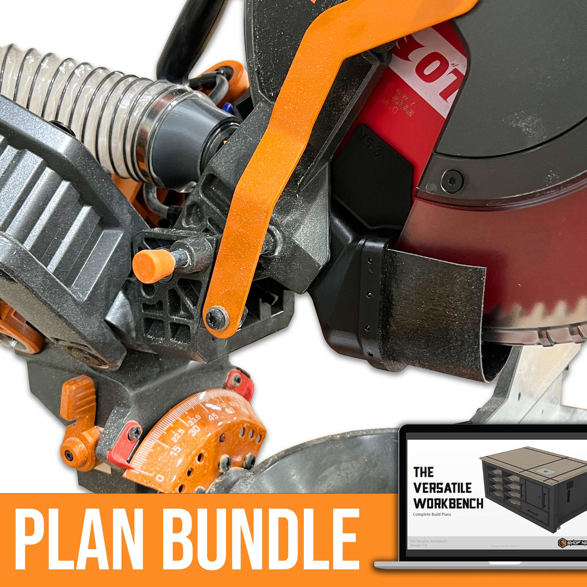 Ridgid Dual Bevel Miter Saw Dust Collection & Plans Bundle - Shop Nation Store