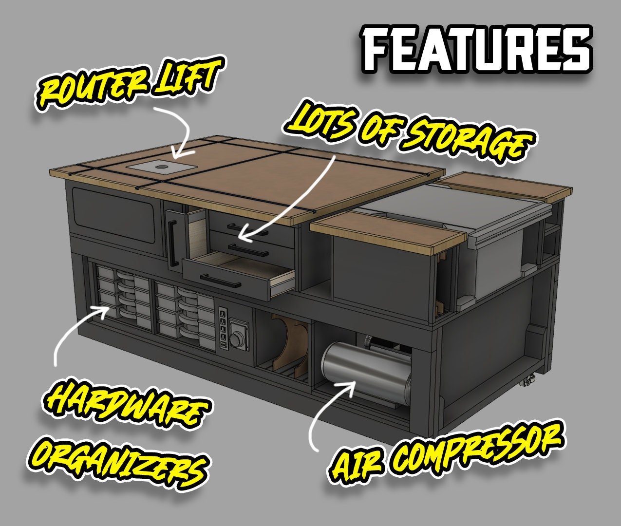The Mega Table Saw Workbench - Digital Download - Shop Nation Store