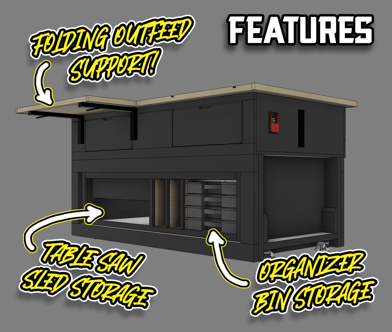 The Portable Jobsite Table Saw Workbench - Digital Download - Shop Nation Store