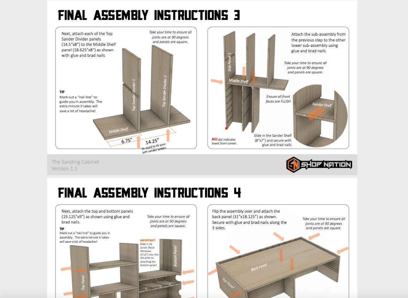 The Sanding Cabinet Woodworking Plans - Digital Download - Shop Nation Store