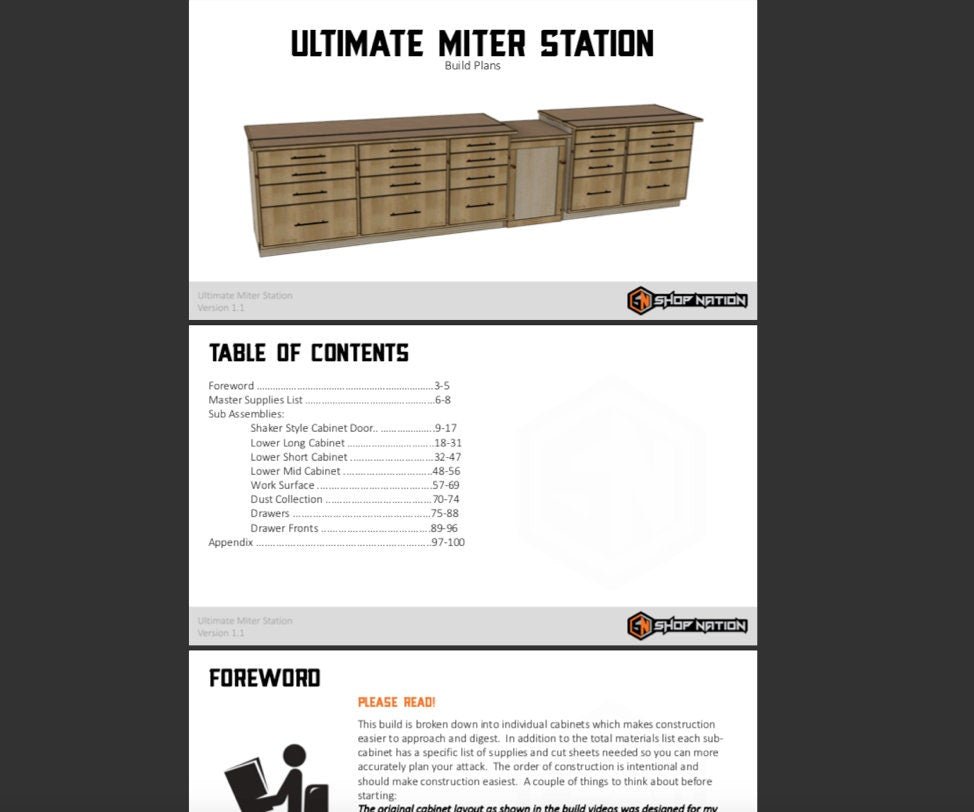 Ultimate Miter Station Woodworking Plans - Instant Download - Shop Nation Store