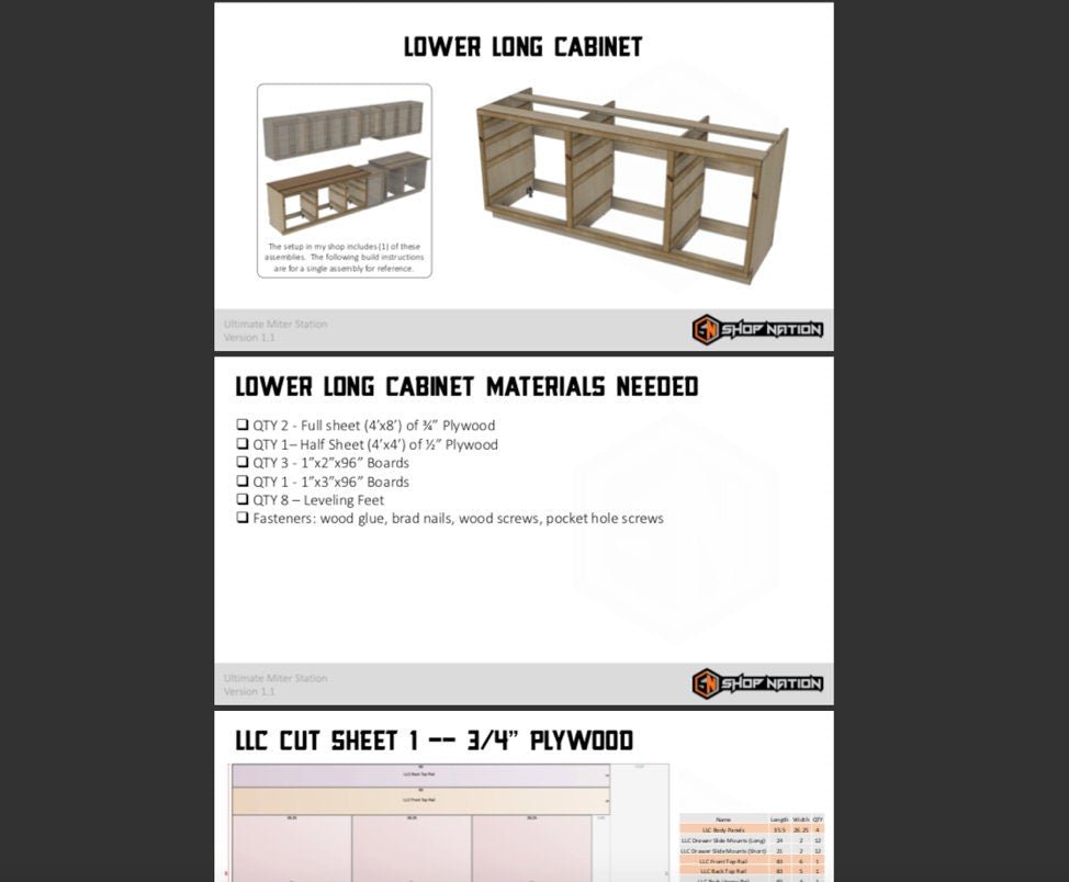 Ultimate Miter Station Woodworking Plans - Instant Download - Shop Nation Store