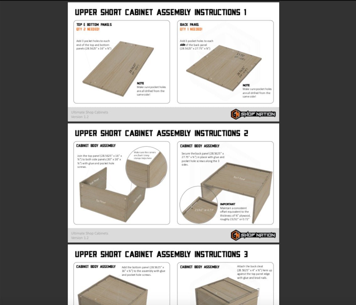 Ultimate Shop Cabinet Woodworking Plans - Digital Download - Shop Nation Store
