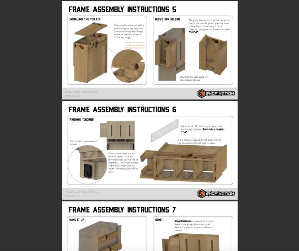 Workshop Towel Cabinet Woodworking Plans - Digital Download - Shop Nation Store